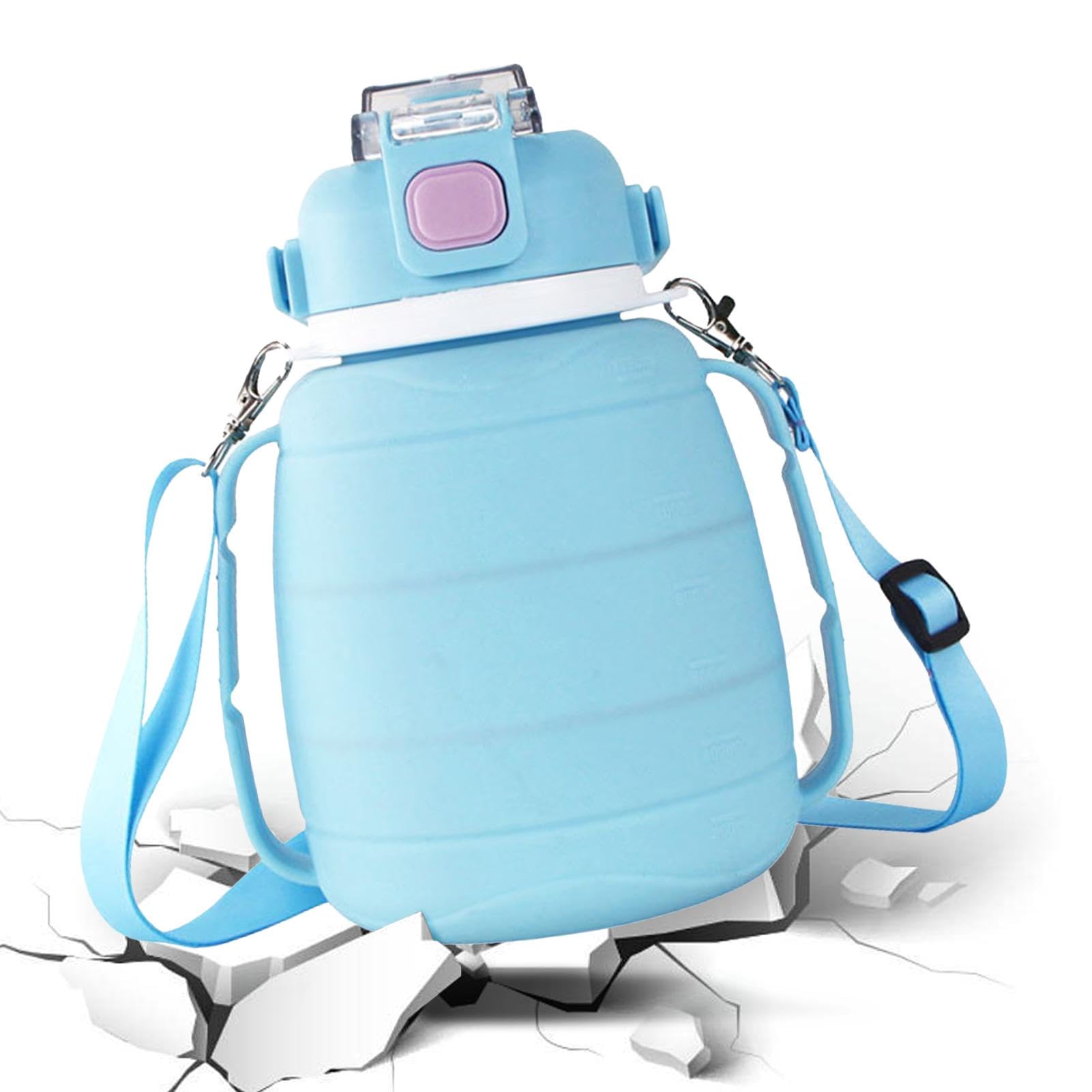 Botella plegable,Botella de agua plegable y reutilizable para viajar 1250