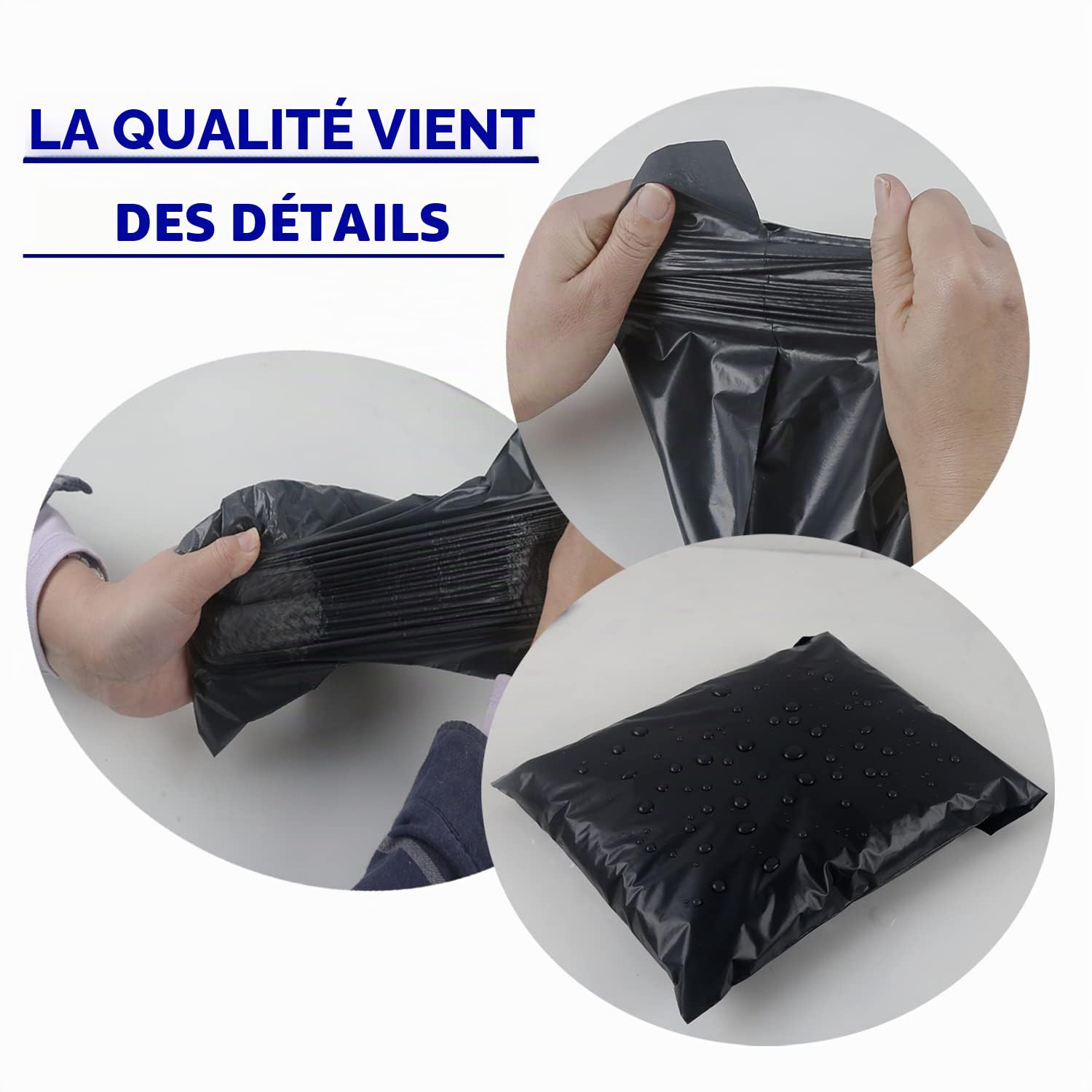 Enveloppe Plastique Expedition 32x45cm/C3 100 Pièces Emballage Colis Vinted Plastiques Auto-Adhésive Inviolables et Imperméables Sacs d'expédition-Noir