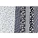 UOOOM 6 Stueck 50 x 50cm Stoffpakete Patchwork Stoffe Baumwolle tuch DIY Handgefertigte Nähen Quilten Stoff Baumwollgewebe Verschiedene Designs (Navyblue)