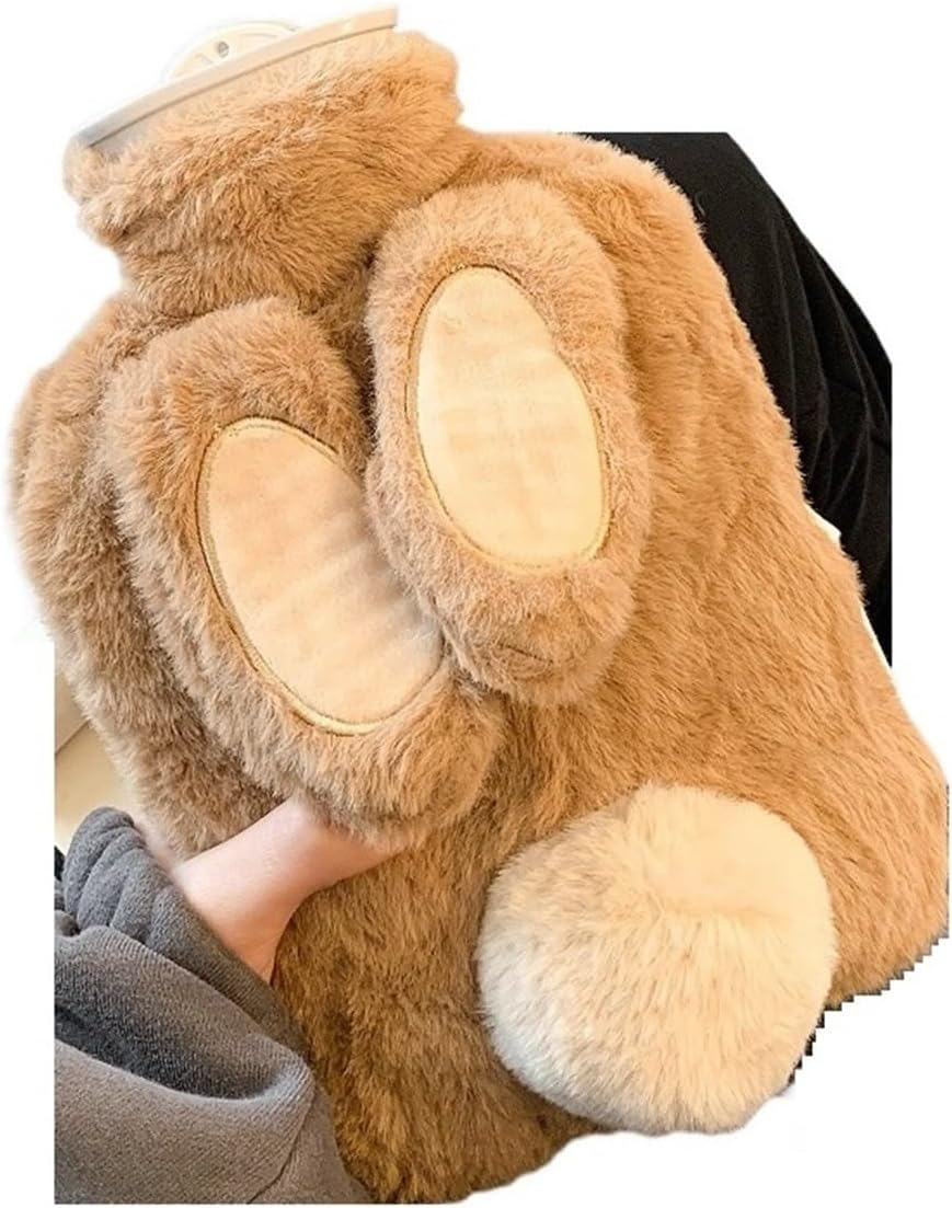 Hot Water Bag Hot Water Bottle Hot Water Bag for Women Water Injection, Cute Student Warm Water Bag for Warming Feet and Hands Rubber Hot Water Bottle (Color : D-1000ml)
