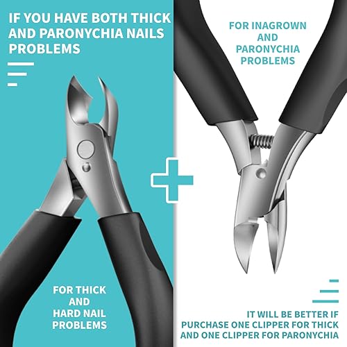 Miniatura 7 de RONAVO Cortaúñas  Tratamiento de uñas encarnadas y cortaúñas para uñas gruesas  Cortauñas profesional resistente para hombres y ancianos, tijeras