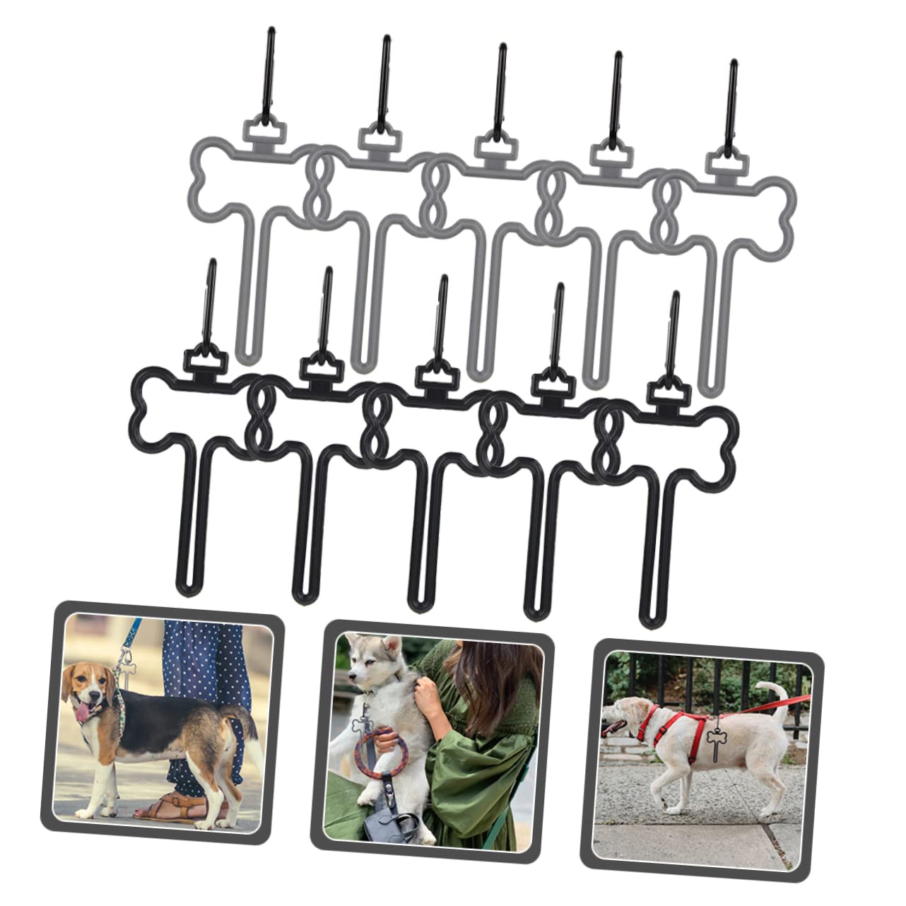 FRCOLOR 40stücke Hundekotbeutel Mit Fixierclips Praktische Und Tragbare Lösung Für Aufbewahrung Von Hundekotbeuteln Leicht Zu Verwenden Reinigen Für Gassigänge