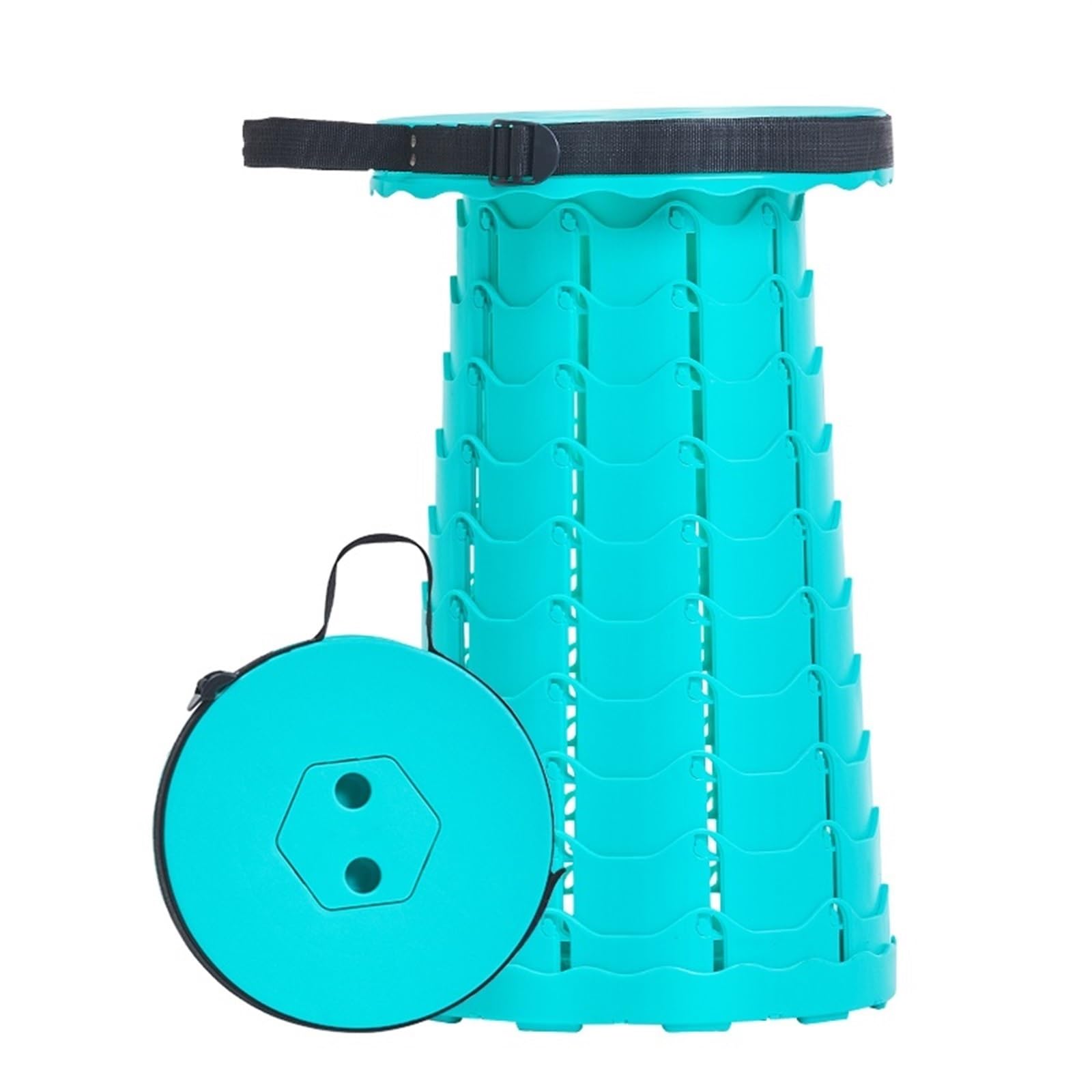 Höhenverstellbarer Klapphocker, kompakter Klappstuhl, tragbarer einziehbarer Campinghocker, leicht, for Outdoor-Angeln, Wandern, Gartenarbeit (Color : B)