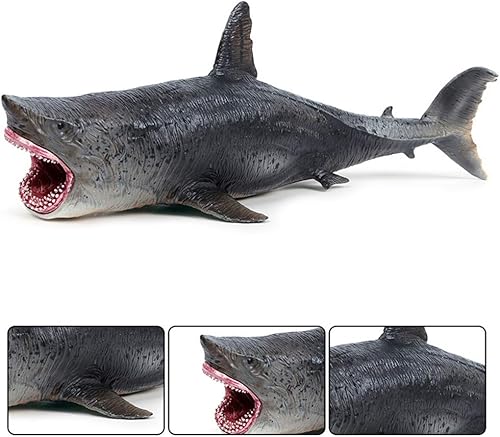 Miniatura 22 de EOIVSH Mosasaurus - Juguete grande de Mosasaurio gigante de pretector oceánico, mordiendo un pterosaurio, monstruo marino prehistórico, figura