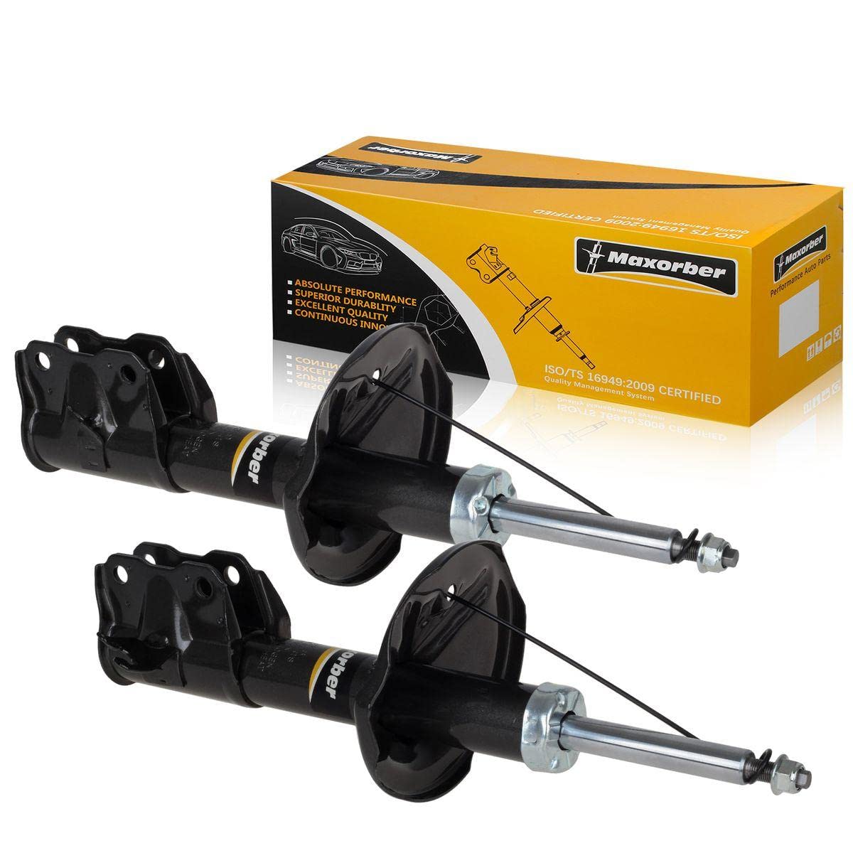 Maxorber 2 Front Shocks Absorbers Fits 1997 1998 1999 2000 2001 2002 for Mitsubishi Mirage 333318 333319 Auto Shocks