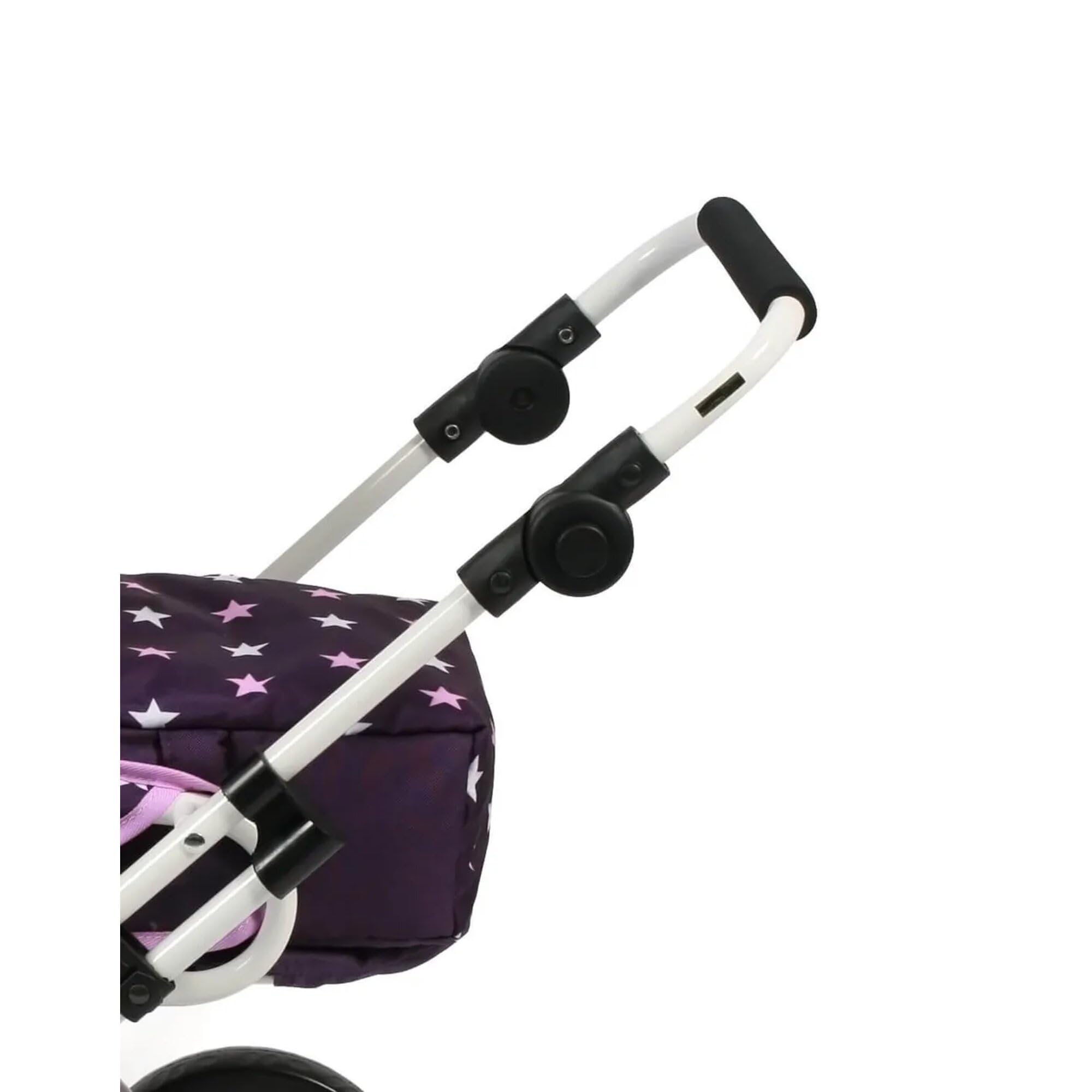 Bayer Chic 2000 Puppenwagen Leni 2in1 | Kombi-Kinderwagen Stars Lila | Flexibler 2in1 Kombi-Puppenwagen im Stars Lila Design. Höhenverstellbar, mit Soft-Tragetasche & flach klappbar.