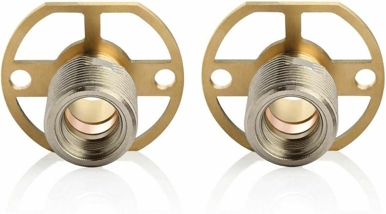 Easy Shower Mounting Systems Kit for Strong Shower Valve Connections and Leak Free installations - BSP Wall Mounting Bar Valve Fixing Brackets for Bar Shower Or Bath Mixer Tap (1 x Pair, 1, Pair)