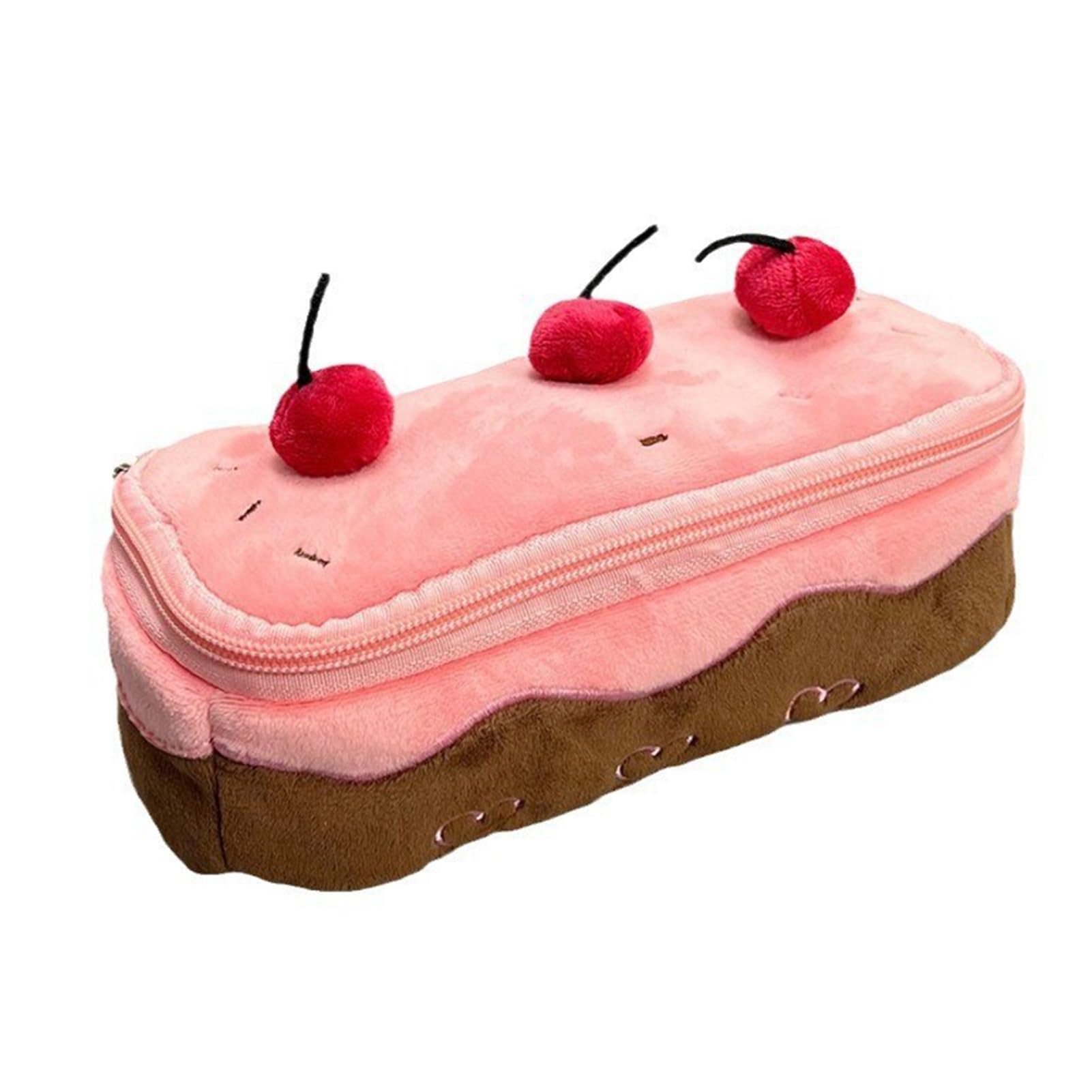bayicie Cherry Cake Pencil Case Large Capacity Pencil Pouch Cute Stationery for Pens Markers Smooth Zipper Organizer Novelty Gift