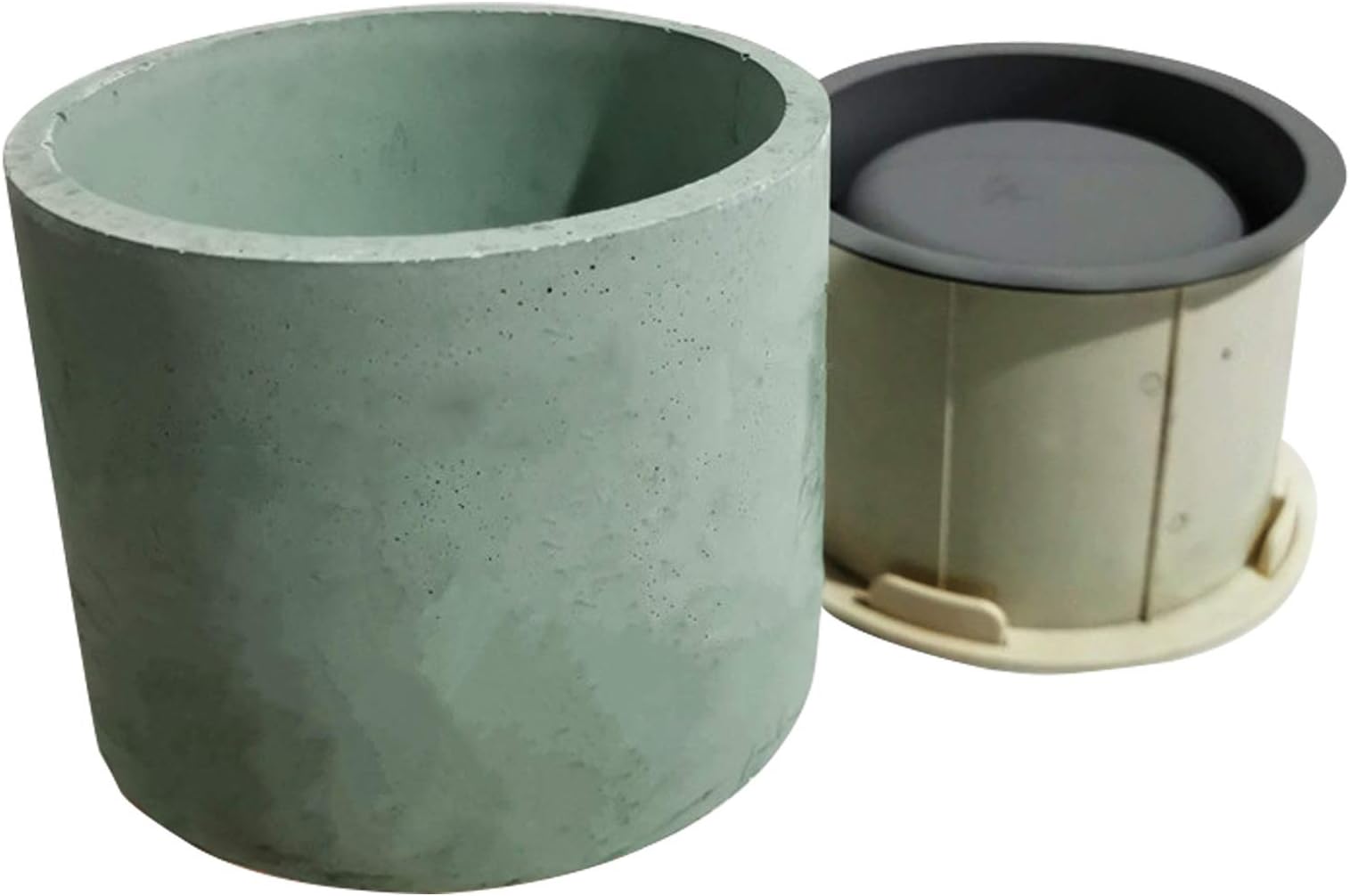 Errum Silicone Mold for Large Concrete Flower Plant, Flower Concrete Mould, Round Plantpot Base Mould, DIY Ceramic Craft Casting Concrete Mold, 4.72 Inch