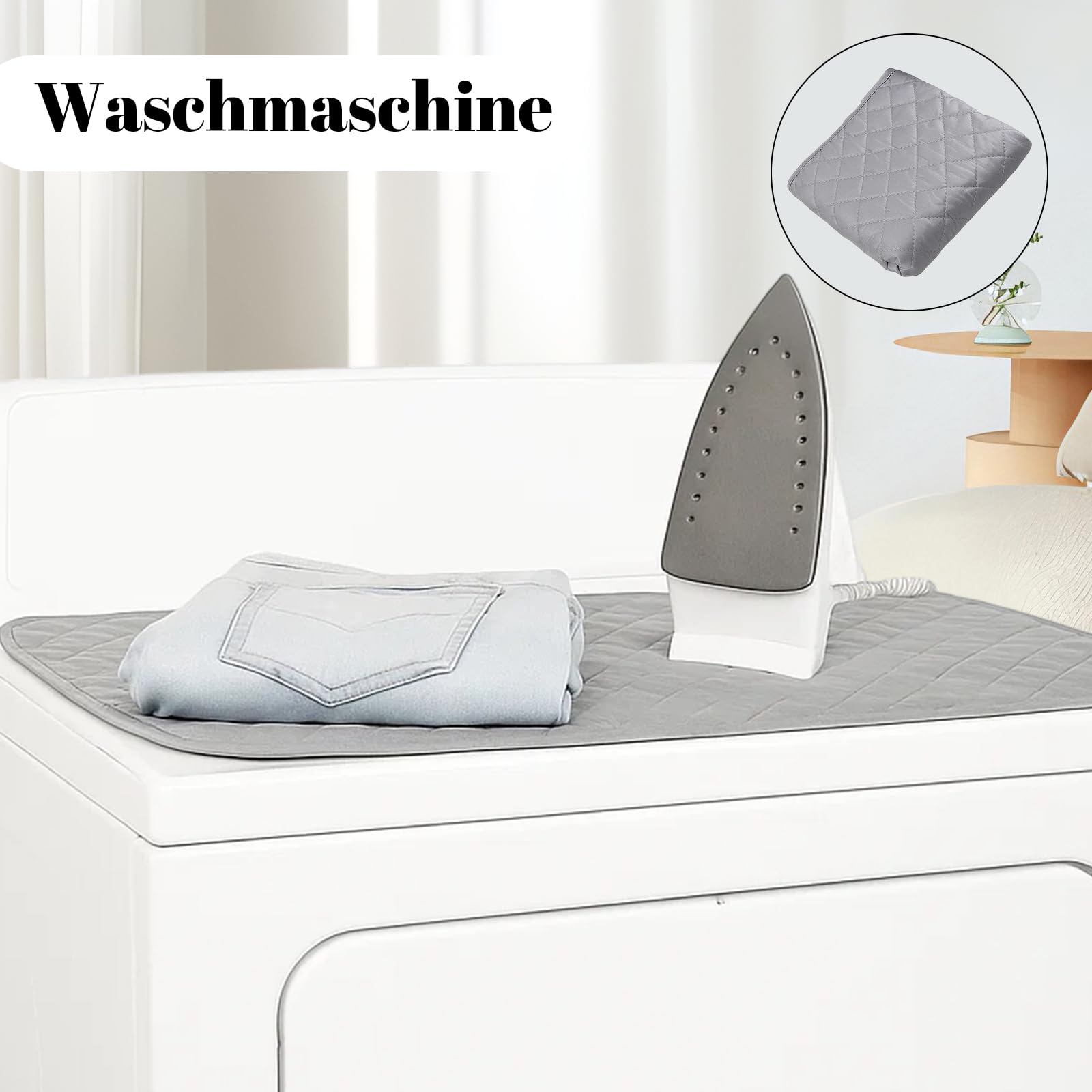 Bügelmatte 140x80cm Hitzebeständig - Rutschfeste Unterlage Für Dampfbügeleisen & Reisen