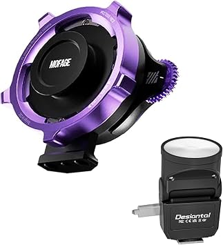 MOFAGE PL-E Lens Adapter for PL to E Mount Camera Lens Adapter&Ztianfoto F02 Mini Camera Flash