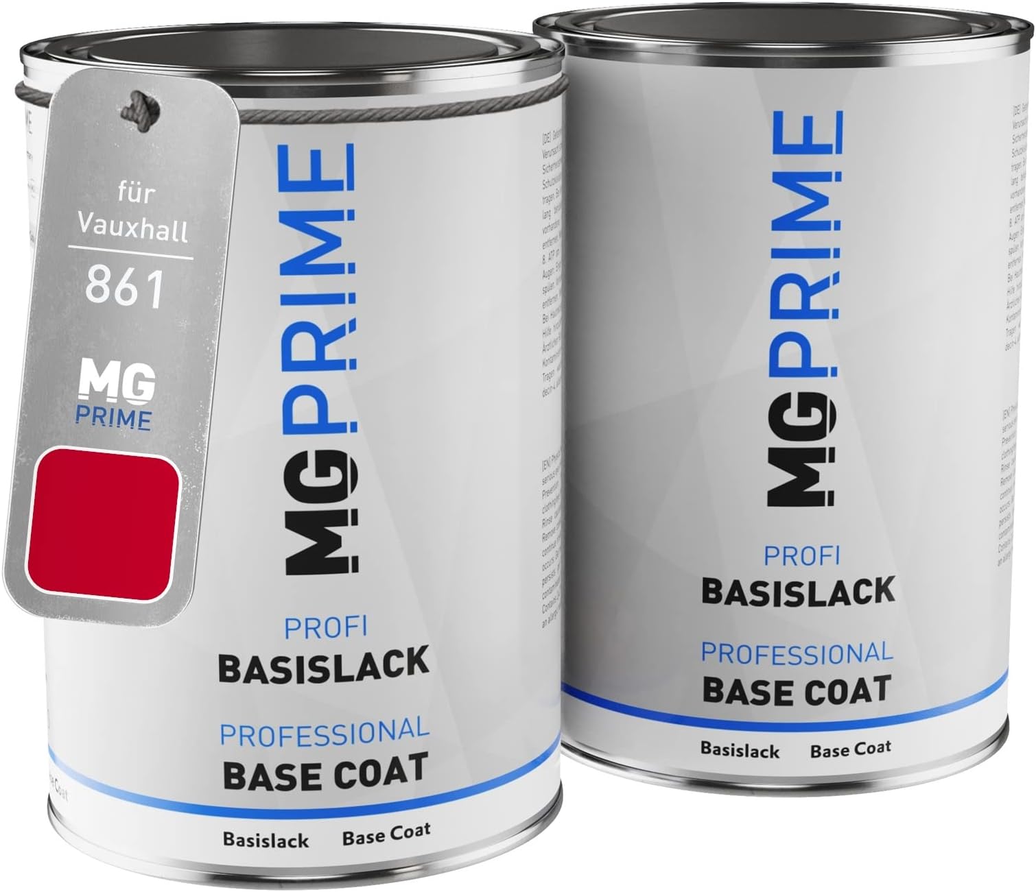 MG PRIME Car paint Set can ready-to-spray for Vauxhall 861/1115-P1 Vivid Red under + base coat 2.0 litre 2000ml