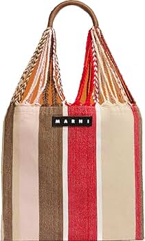 【marni flower cafe】ピクニックトートバッグ⭐︎赤チェック MARNI フラワーカフェ ピクニックバッグ カゴバッグ バスケット