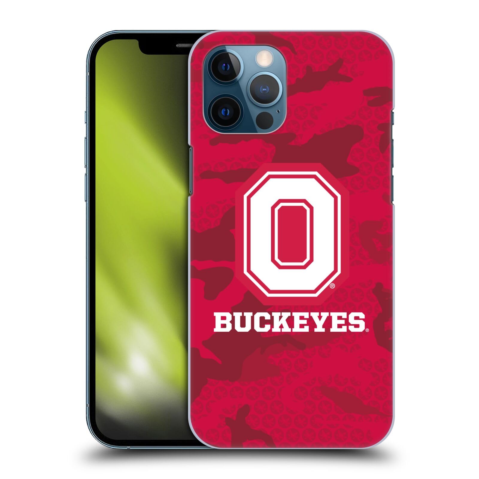 Head Case Designs Officially Licensed Ohio State University Red Camou Logo Hard Back Case Compatible with Apple iPhone 12 Pro Max