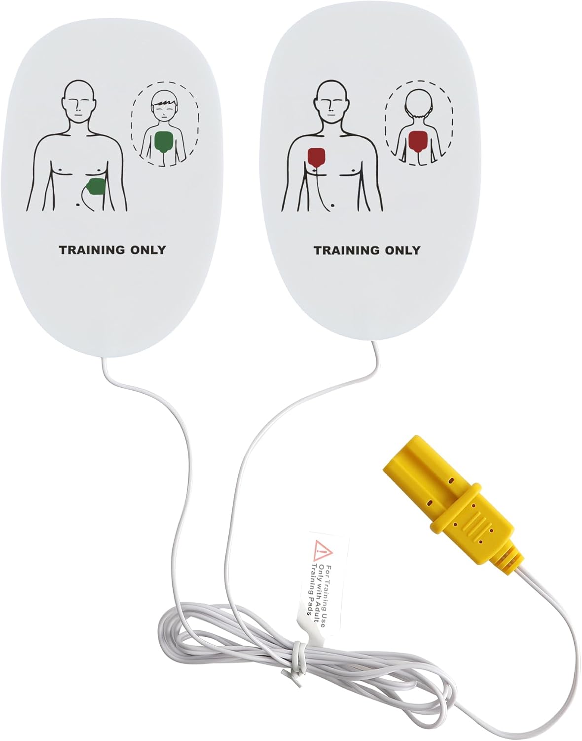 AED Trainer Pads with Pins in The Plug, 2 Pairs Practice Trainer Pads for XFT Mini AED Trainer Pads (Adult & Child Pads)