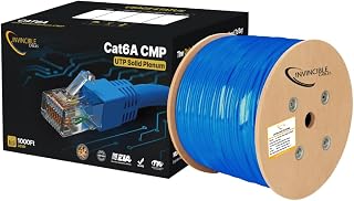 Cat6A 플레넘 케이블 152.4m(500피트) | 0.57mm 100% 순수 구리, 750MHz 23AWG UTP | DSX-8000 분석기 최대 100m 테스트 | 10Gb, PoE++ | 업계에서 가장 인증된 케이블