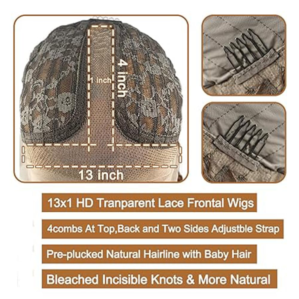 Human Hair Wig 13x1 Glueless Lace Frontal Deep Wave Perruques Unprocessed Brazilian Virgin Hair Pre Plucked Baby Hair 1b Natural Black Minimal Tangle For Women 24 Inch