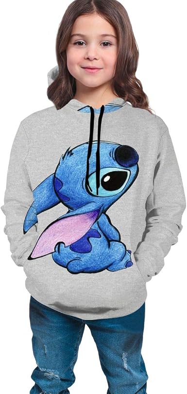 Amazon.com: Eleebala Lindo Lilo y Stitch Adolescente Niñas Chicos Sudaderas  Jersey Sudadera Gris : Ropa, Zapatos y Joyería