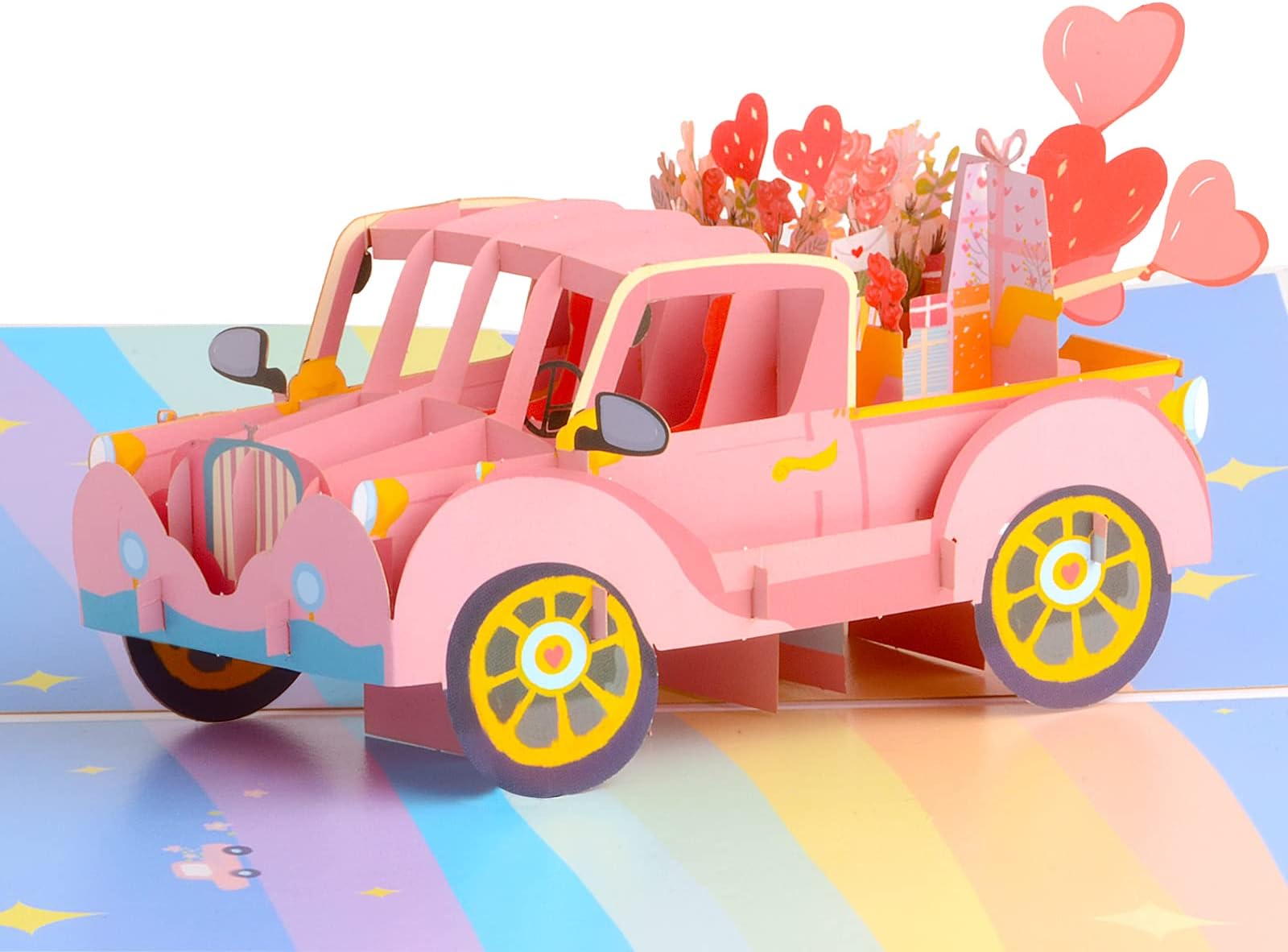 Pop Up Cards, Mother's Day Card With Envelopes, Truck of Love, Handmade 3D Pop Up Greeting Cards | 6 x 8"
