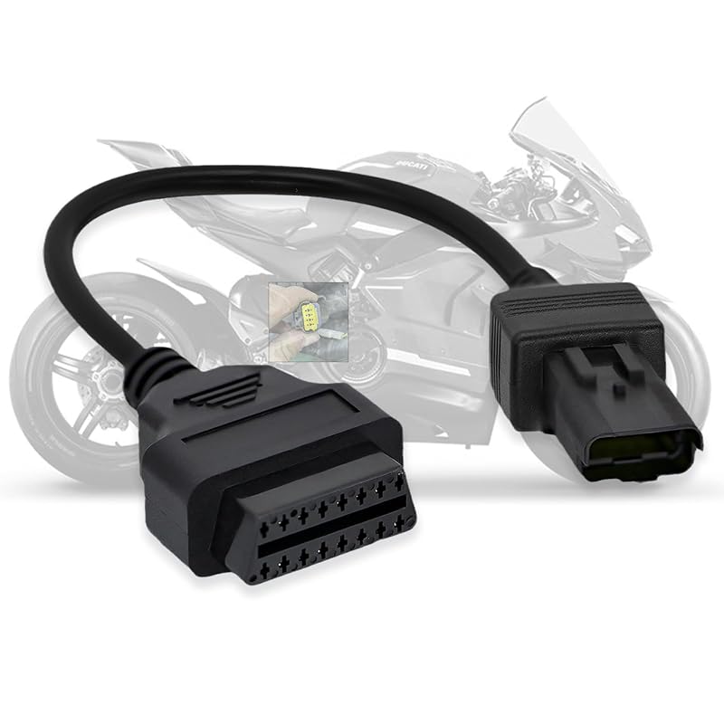 Cabo Adaptador OBD2 Ducati de 4 pinos para 16 pinos, AMHTDOL, Ducati-4Pin