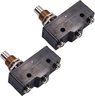 Heyiarbeit 2PCS LXW5-11M 1NO + 1NC Panel Mount Snap Button Type Micro Limit Switches