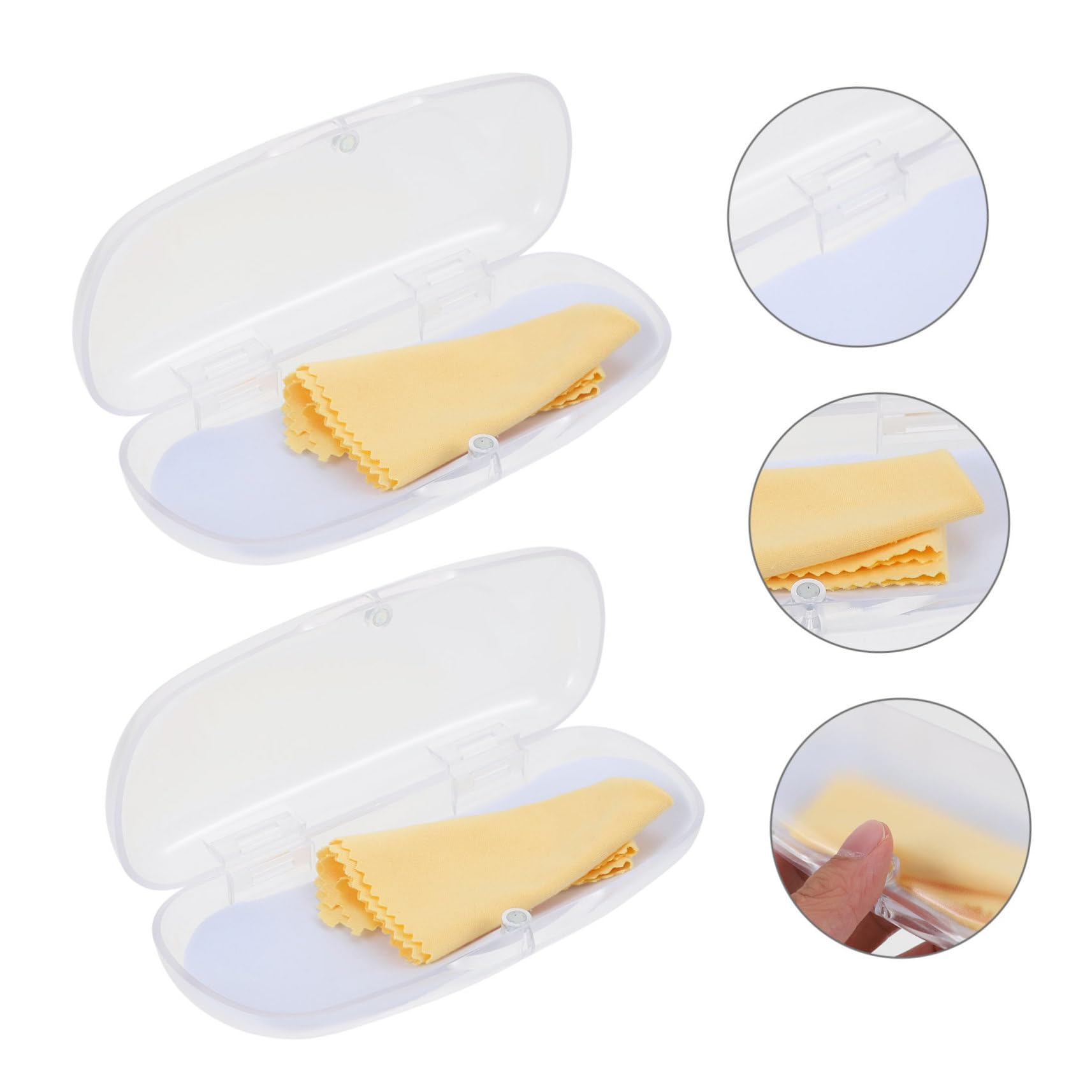 BESPORTBLE Custodia Per Gli Occhiali Bicchierini Catena Di Occhiali Pieghevole Occhiali Da Sole Doppia Custodia Per Occhiali Vetrina Per Occhiali Titolari Vedere Transparent