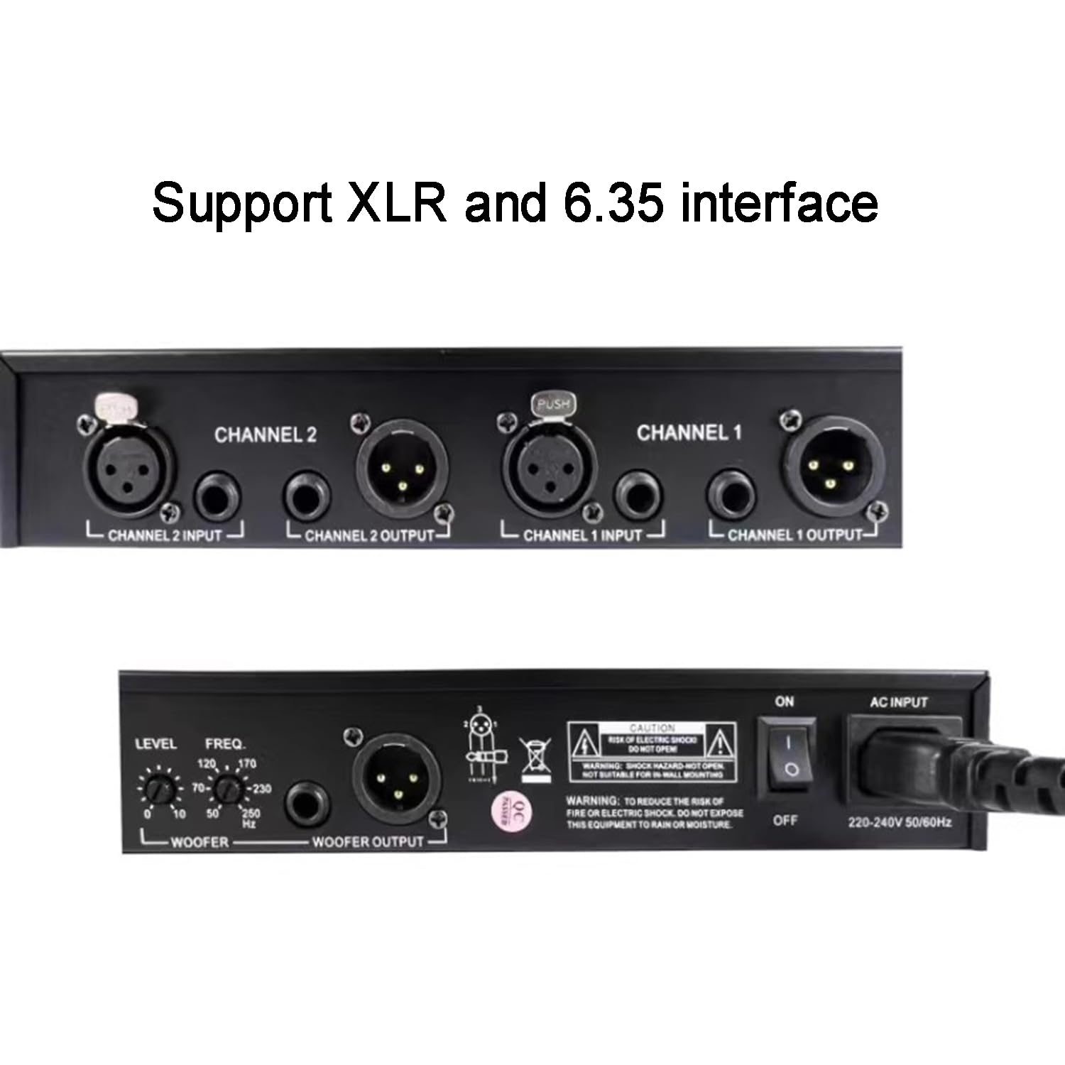 Hifi Home EQ Tuning Equalizer, Graphic Equalizer, Dual Channel 15-Band Stereo Equalizer, with Low/Middle/Treble Independent Adjustment, Noise Reduction, for Home/DJ Performance/Club/Studio