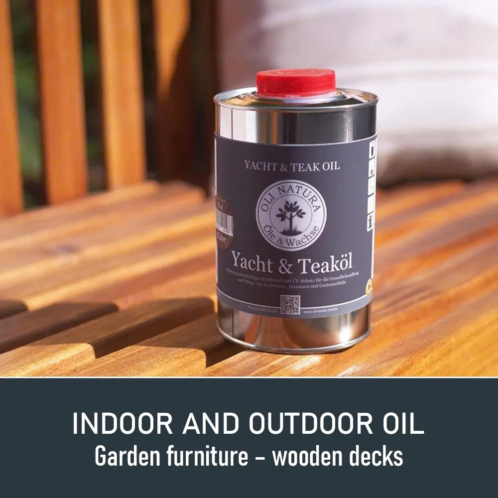 Olio di teak OLI-NATURA per yacht, protezione UV, 1 litro, colore teak