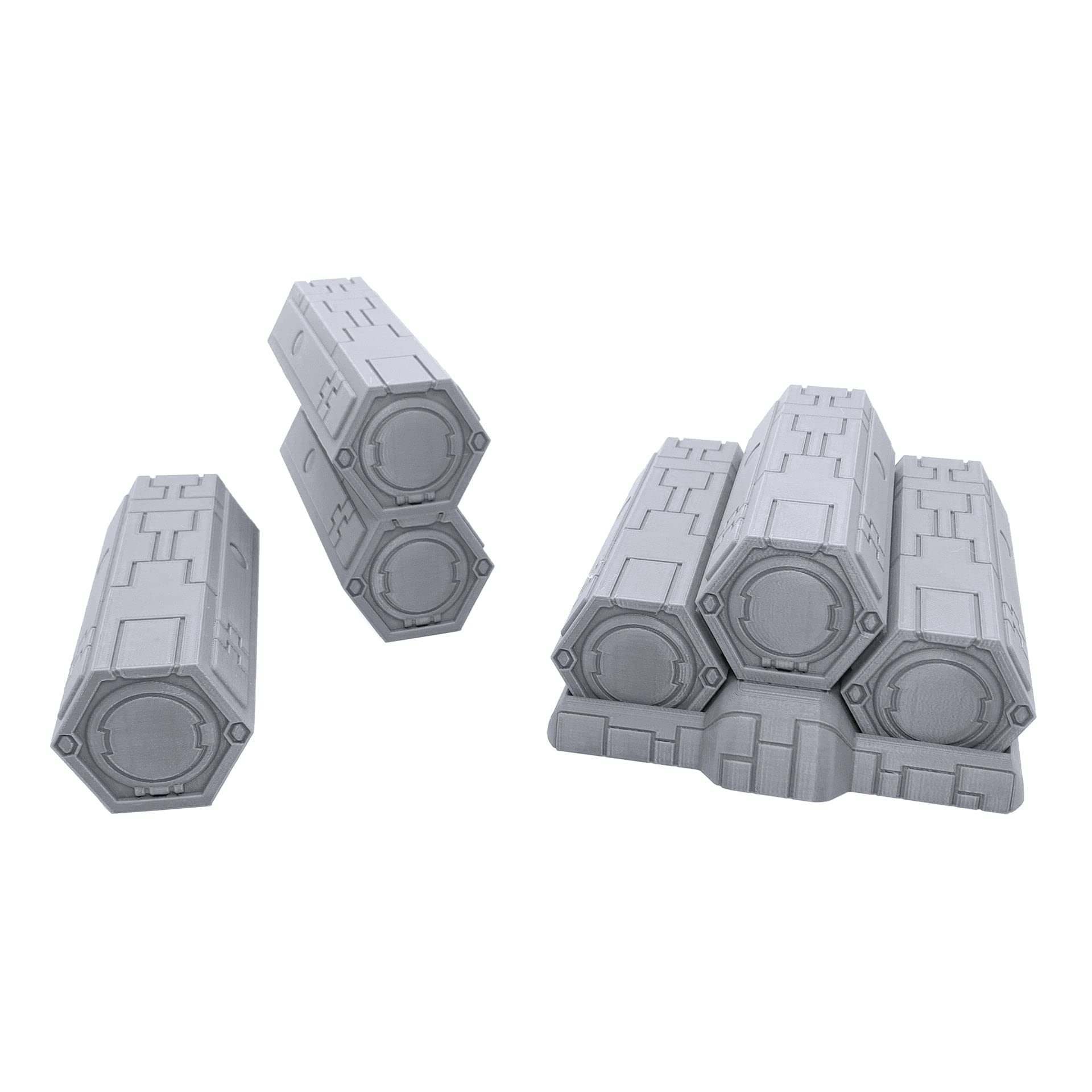 EnderToys Stackable Sci-Fi Containers by Terrain4Print, 3D Printed Tabletop RPG Scenery and Wargame Terrain for 28mm Miniatures