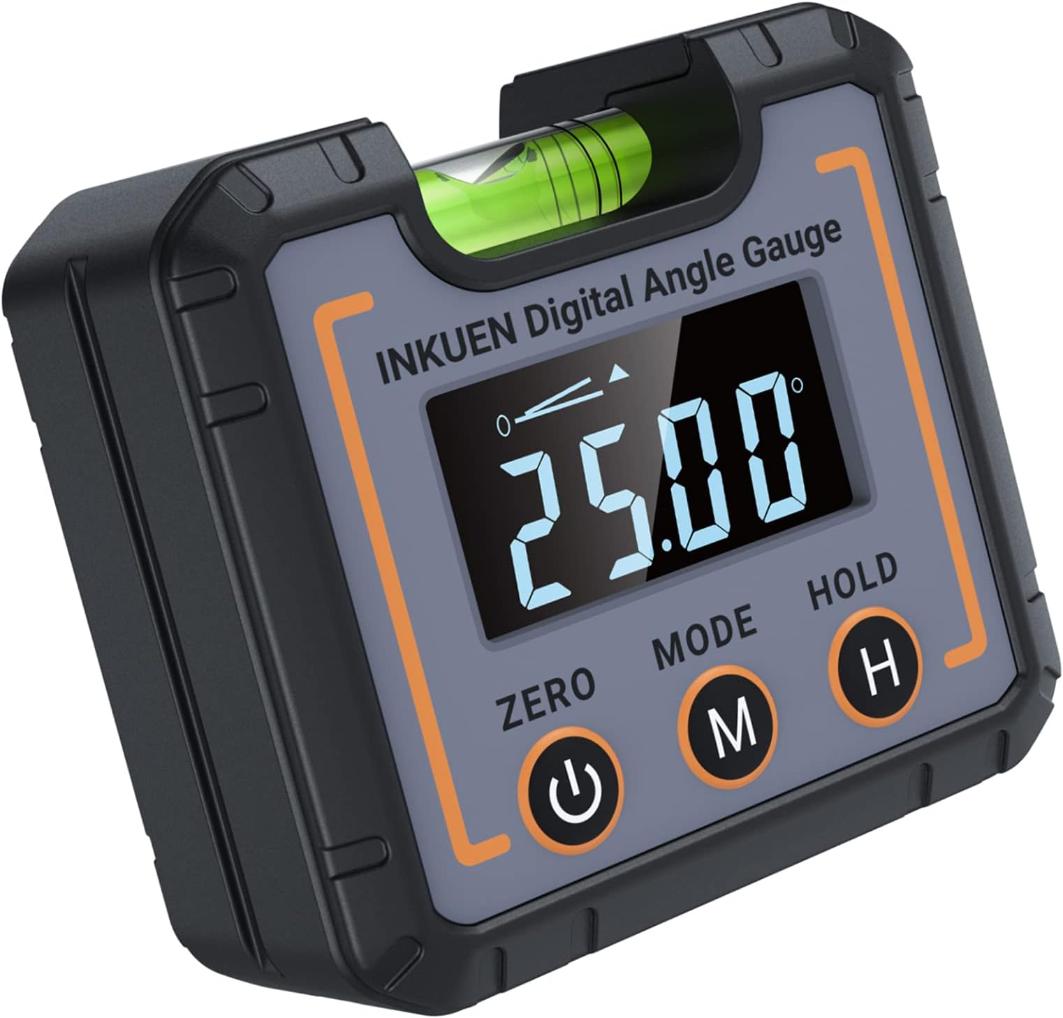 P21 Digital Electronic Level and Angle Gauge, Angle Finder with Magnetic Base, High Contrast Display for All Environment, Measuring Tool for Carpentry, Building, Automobile, Masonry etc