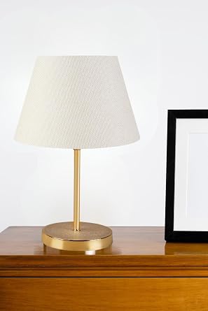 Bedroom Lampshade Reading Corner Table Lamp NoColor-c201db54 with Bohhem Gold Body Cream Woven Head