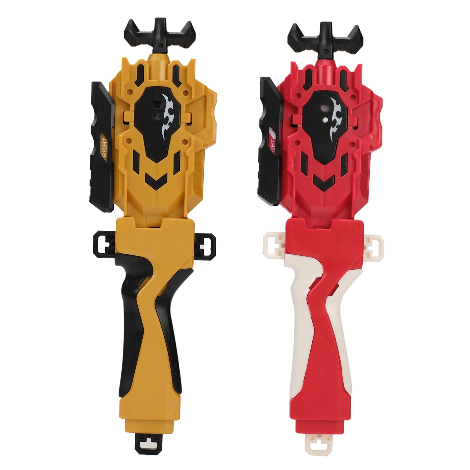 2 Pack String Launchers and Grips, Battling Burst Launcher, Left/Right Spin, Only Compatible with Burst, Two Launch Modes Gyros(Golden+Red)