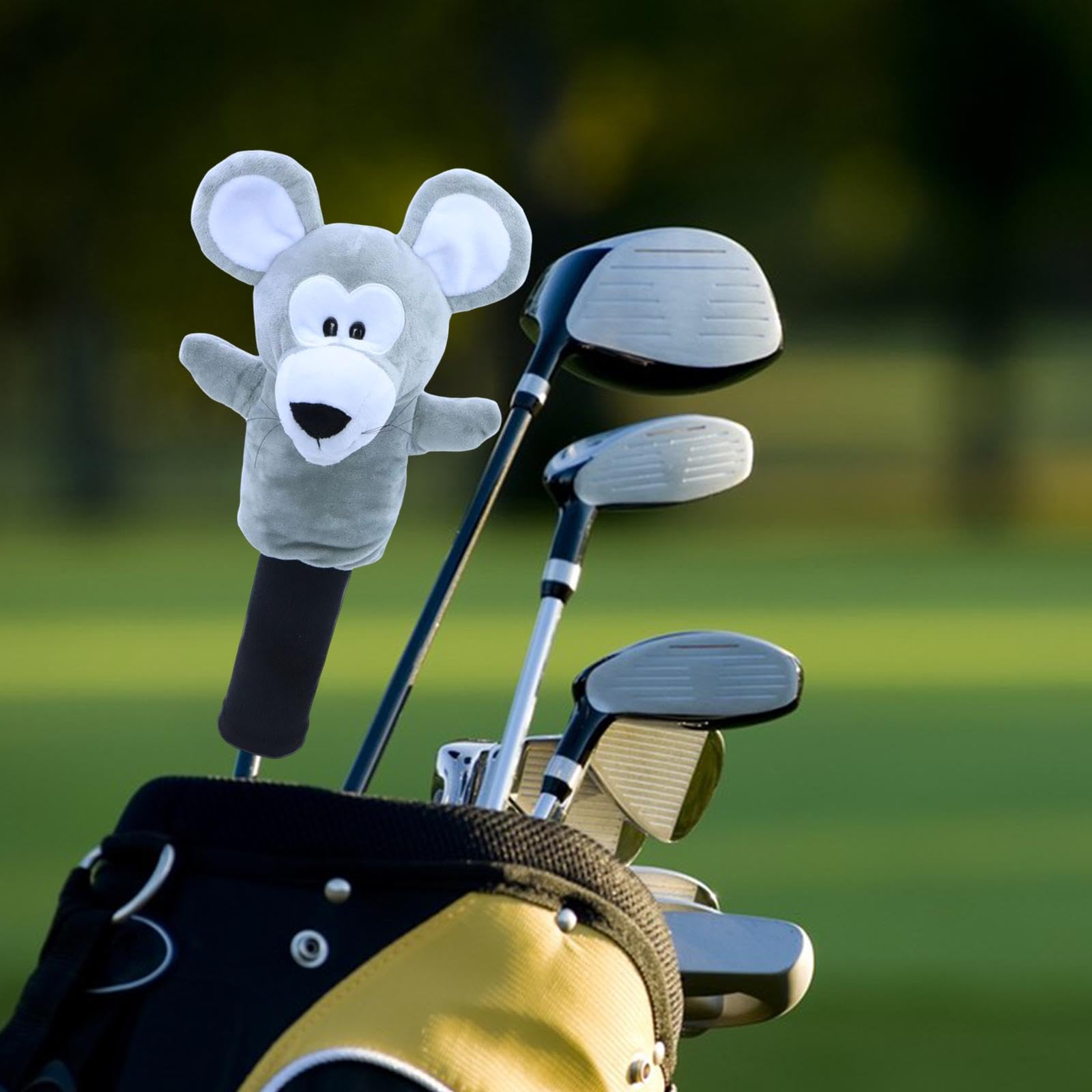 Milageto Maus-Golfschlägerhaube, schönes, lustiges Accessoire, Geschenk, süße Golfschlägerhaube aus Plüsch für Frauen, Familie, Freunde, Golfer, Ältere