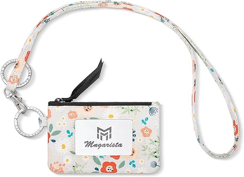 Miniatura 10 de MNGARISTA Funda de identificación con cierre y cordón, cartera con cordón de moda, cartera de identificación con cordón, Merope