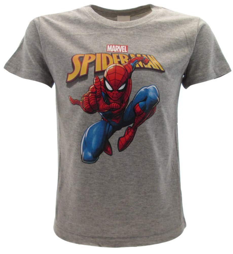 T-Shirt Spiderman Originale Spider-Man Uomo Ragno Grigia Marvel Ufficiale Maglia  Maglietta (7-8 Anni) : Amazon.it: Moda