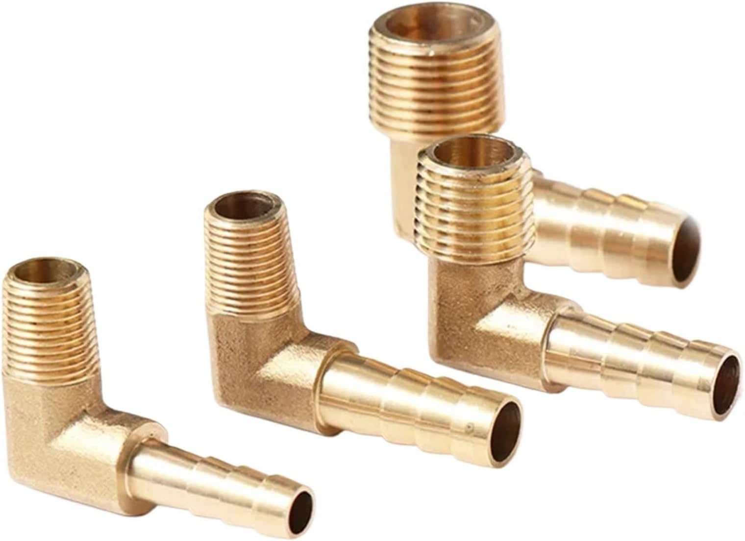 3pcs 6 8 10 12 13 14 16mm hose barb connector tail thread 1/8 1/4 3/8 1/2 3/4 1BSP thread Brass Pipe Fittings Elbow(1l4 12mm)