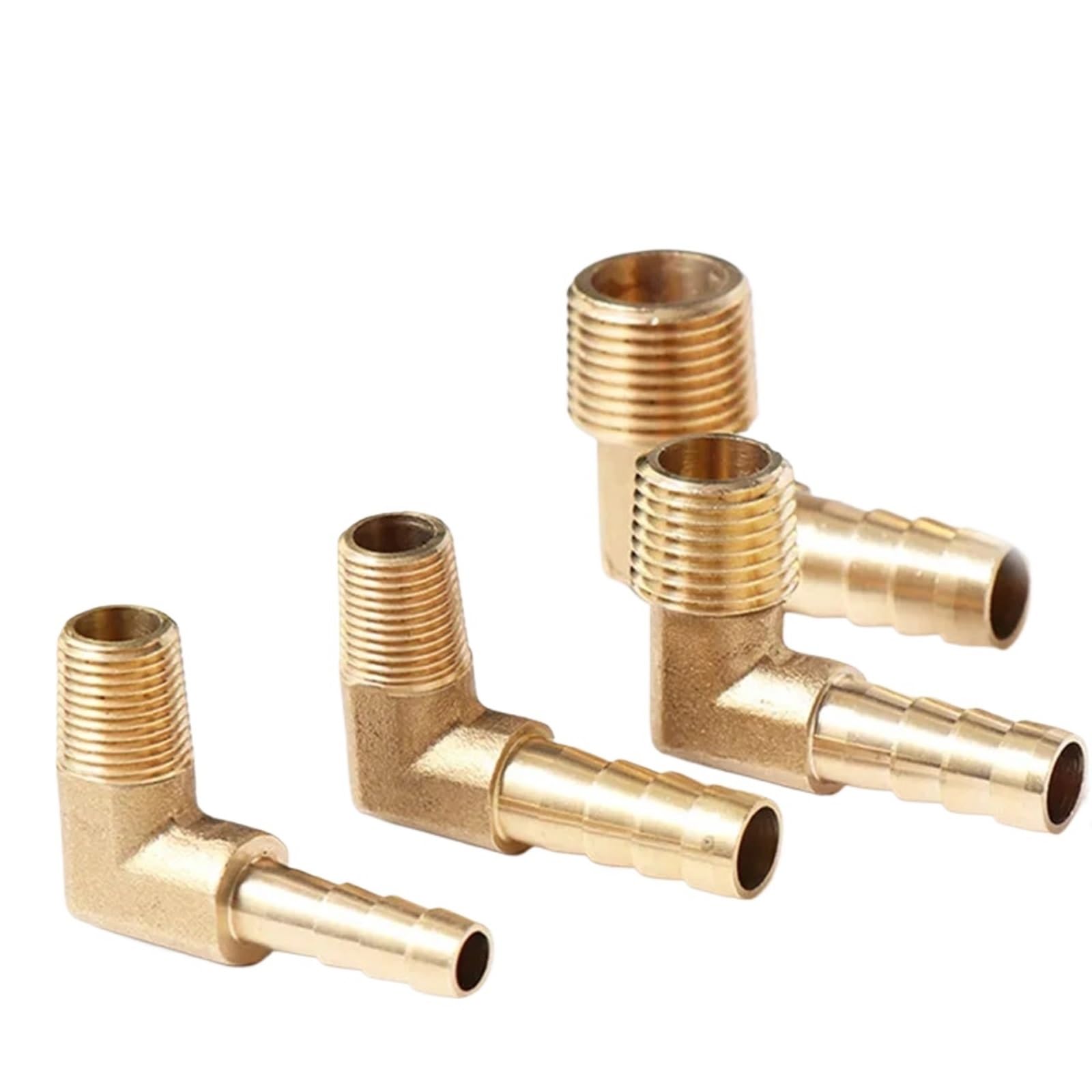 3pcs 6 8 10 12 13 14 16mm hose barb connector tail thread 1/8 1/4 3/8 1/2 3/4 1BSP thread Brass Pipe Fittings Elbow(1l4 12mm)
