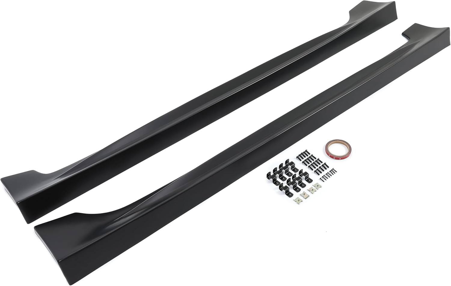 HECASA Side Skirts Replacement Compatible with 2006-2011 Honda Civic 4 Door Sedan Rocker Panels Guard Side Extension Splitter Black