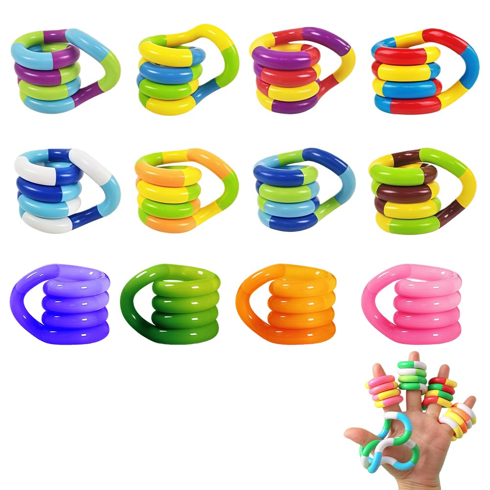 5PCS Tangle Sensory Fidget Toys, Temperature Color Changing Tangle Fidget Toys, Stress Relief Fidgets for Kids & Adults, Anxiety Relief for ADHD, Autism, Great for Restless Hands
