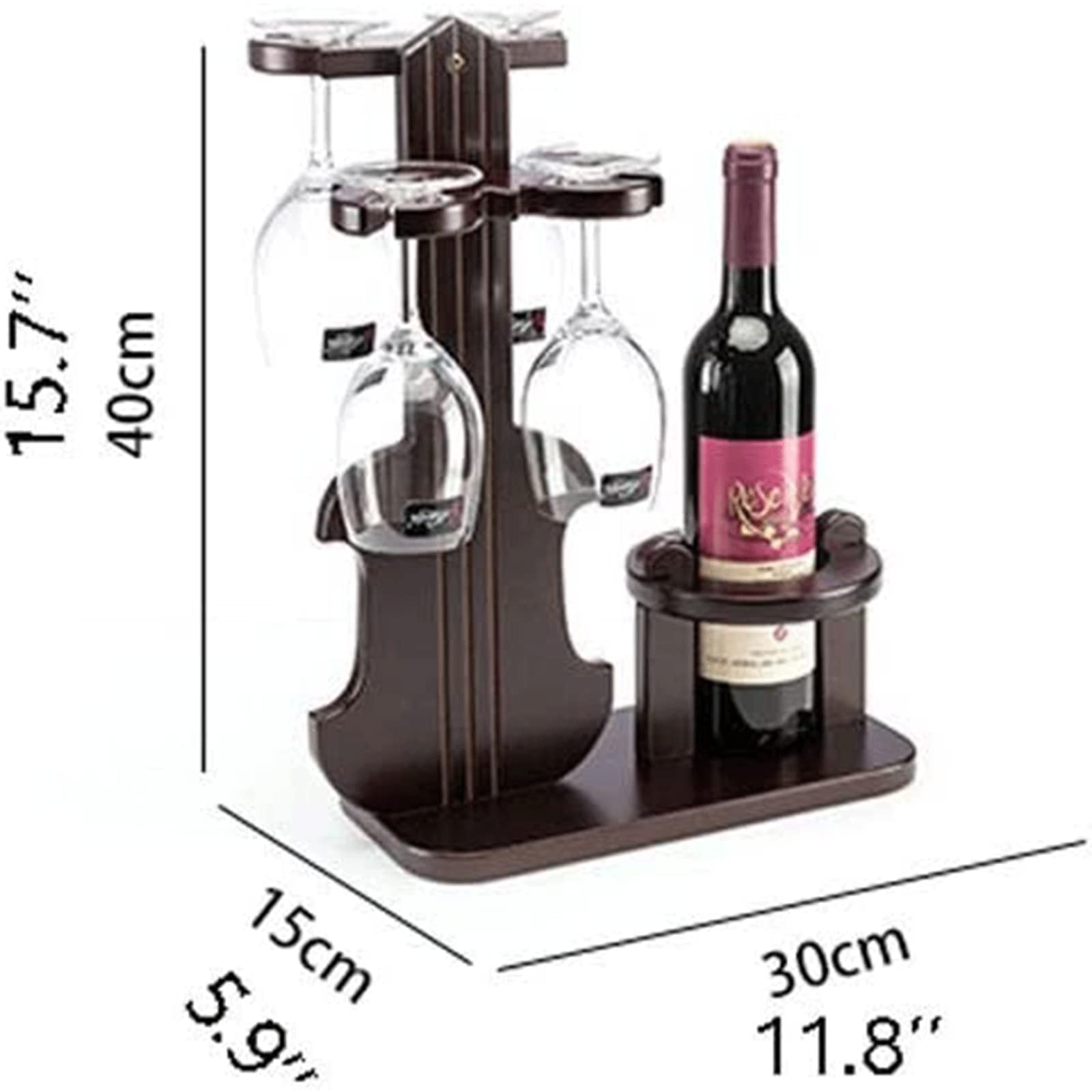 ZUMAHA Weinflaschenhalter Robustes und langlebiges Weinregal Weinschrank aus Holz 4 Getränkehalter Arbeitsplatte Kreativer Getränkehalter Weinhalter Freistehender Boden Basteln