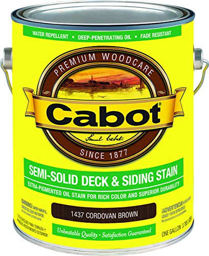 Cabot Semi-Solid Wood Stain + Sealer, Cordovan Brown, Gallon