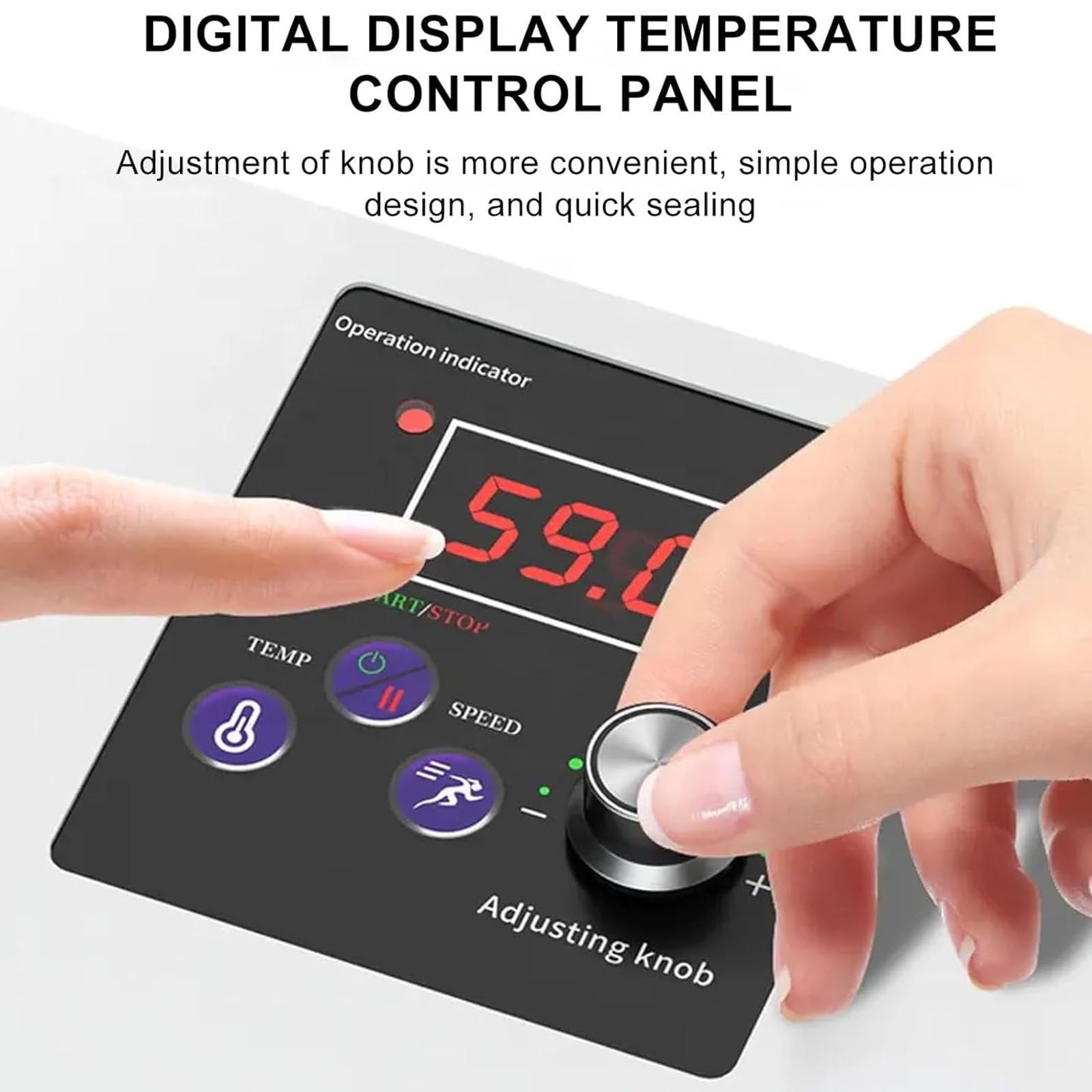 Sigillatrice Continua Automatica da 6 M/Min, Macchina Sigillatrice A Nastro Continuo, Temperatura E velocità Regolabili, Sigillatrice A Rullo da 300 W per Sacch