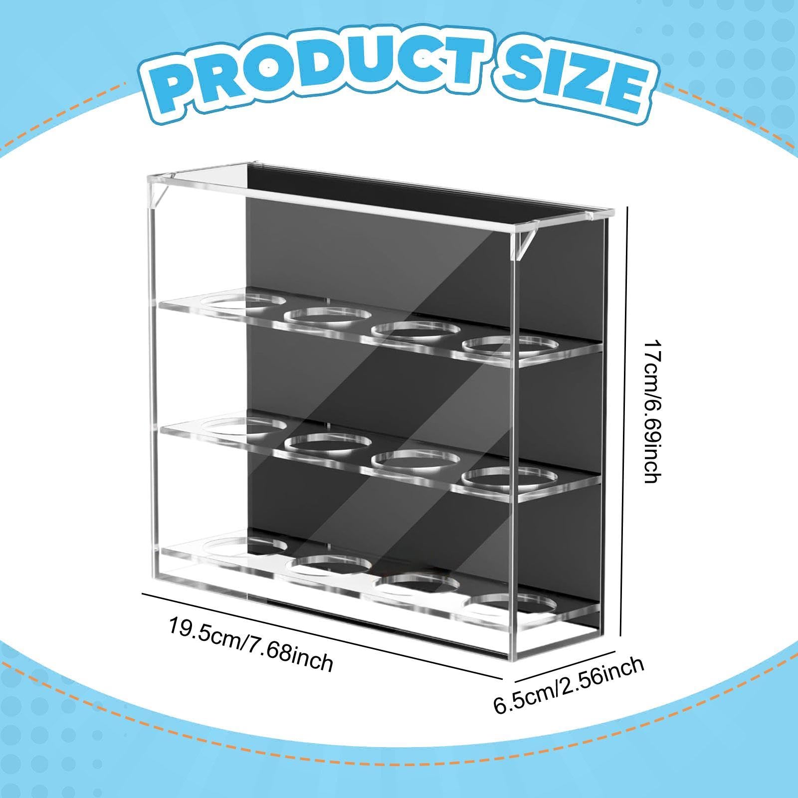 Vitrina de Pared para Pelotas de Golf, 3 Niveles, 12 Ranuras, Elegante, Transparente, para el hogar, Soporte para Pelotas de Pong.