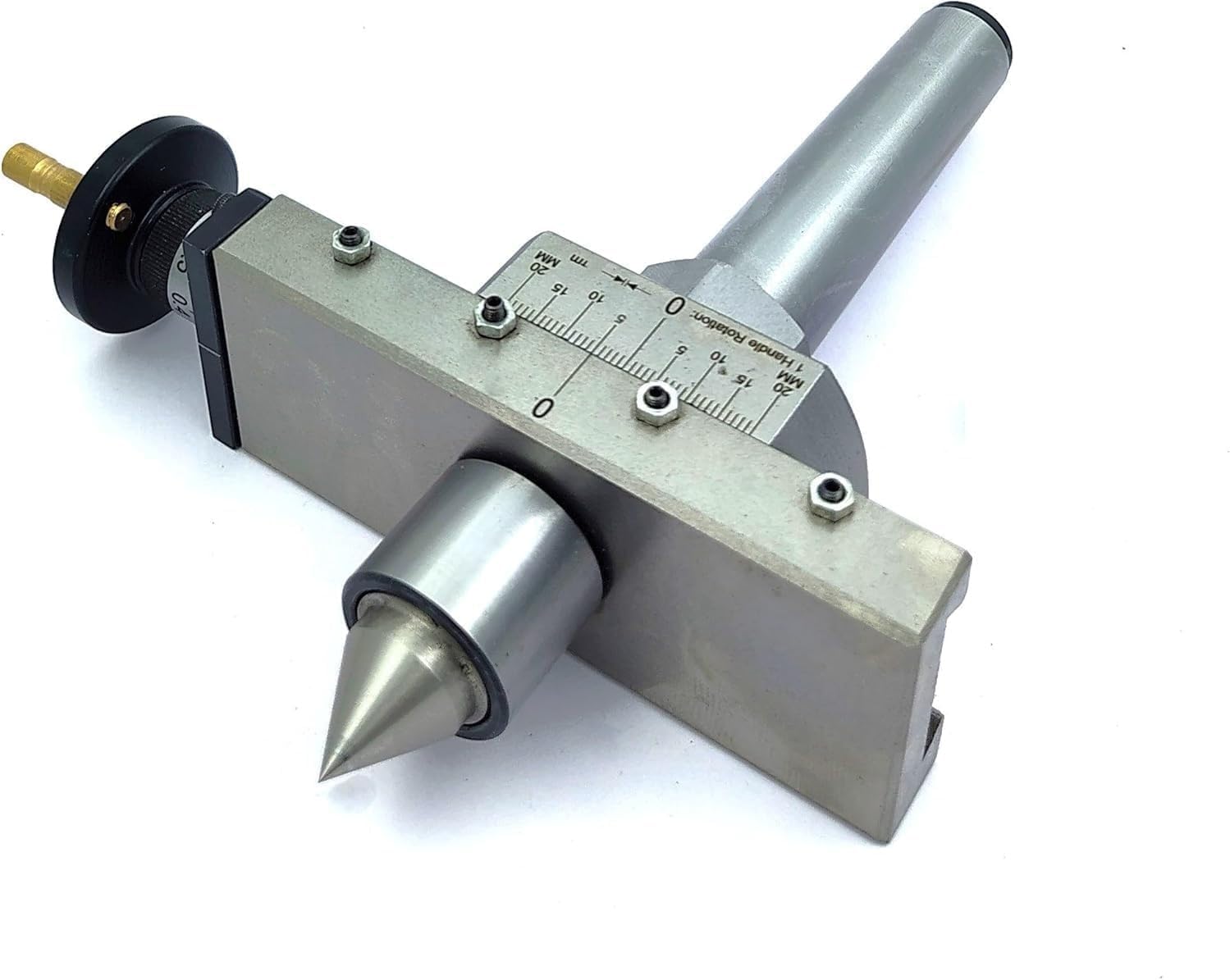 Buyohlic Improved Taper Turning Attachment with Revolving Live Center For Lathe Machine Metric (MT1 Shank- Live Center)