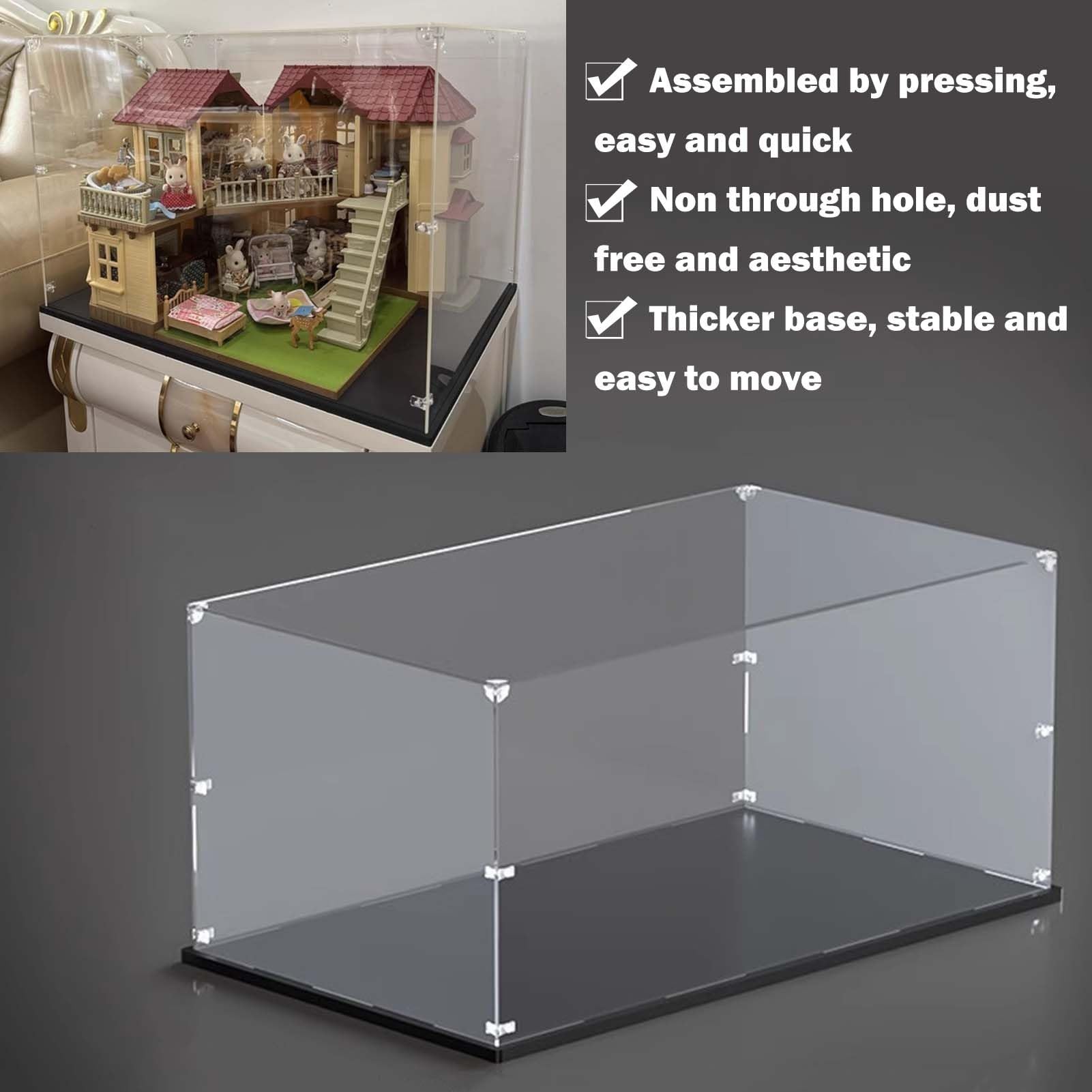 WhamtL Acryl Vitrine Transparent - Anpassbare Displaybox Für Sammlerstücke