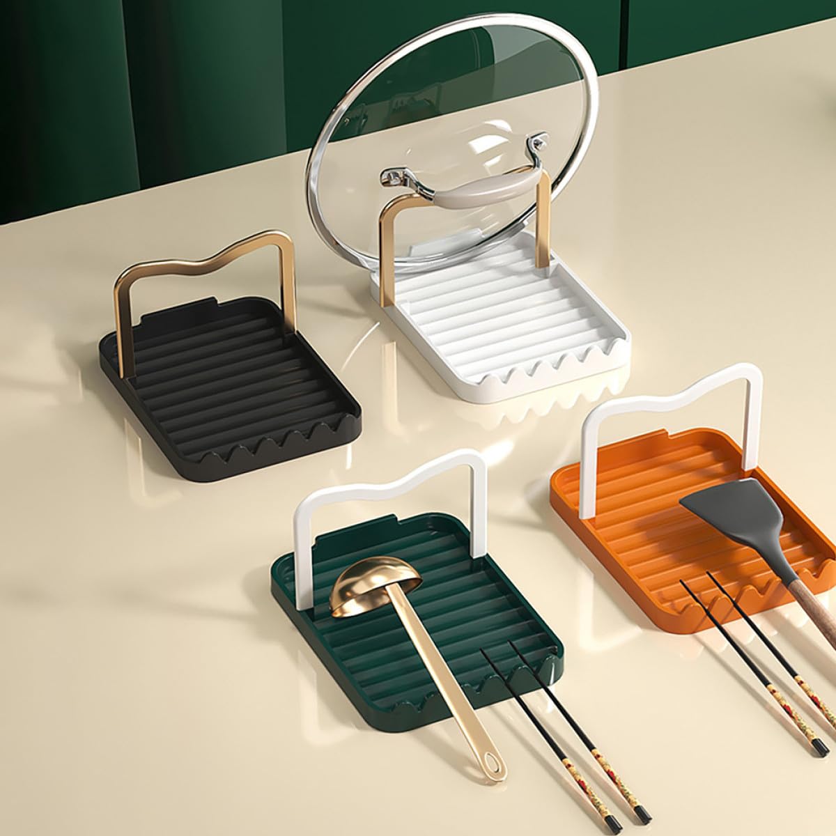Repose-cuillère Spatial Stable en Aluminium Multifonction Cuisine