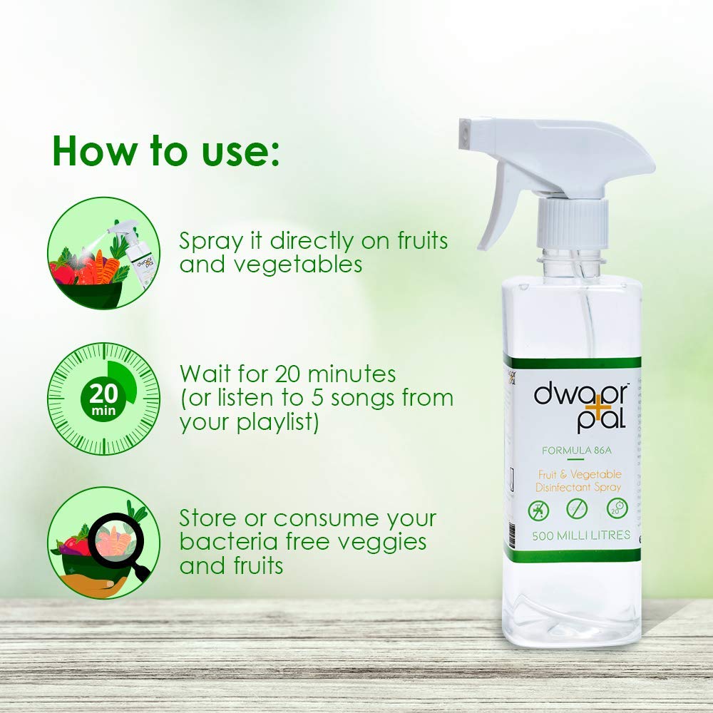 Dwaarpal Formula 86A Fruit and Vegetable Disinfectant Spray/Non