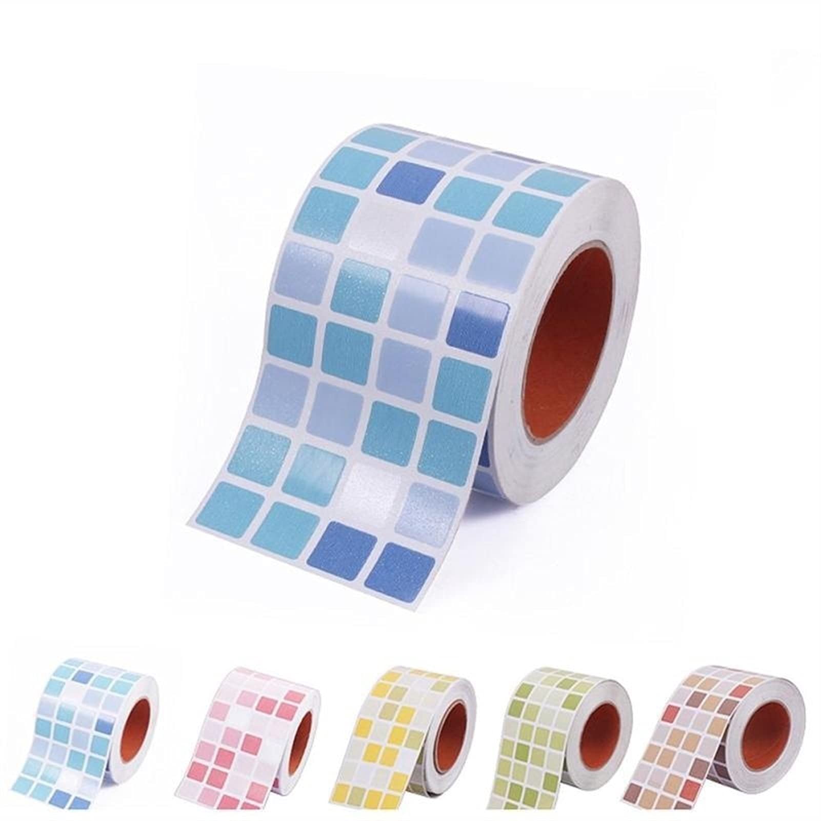 lamówki tapetowe, Samoprzylepna tapeta z bordiurą w kolorze wielokolorowym, 100 cm x 5-10(Blue)