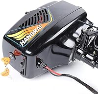 Vista 3 de Motor fuera de borda eléctrico de 48 V 1200 W, motor de 5 hélice de pesca para barco de arrastre para barcos inflables, canoas y barcos de pesca
