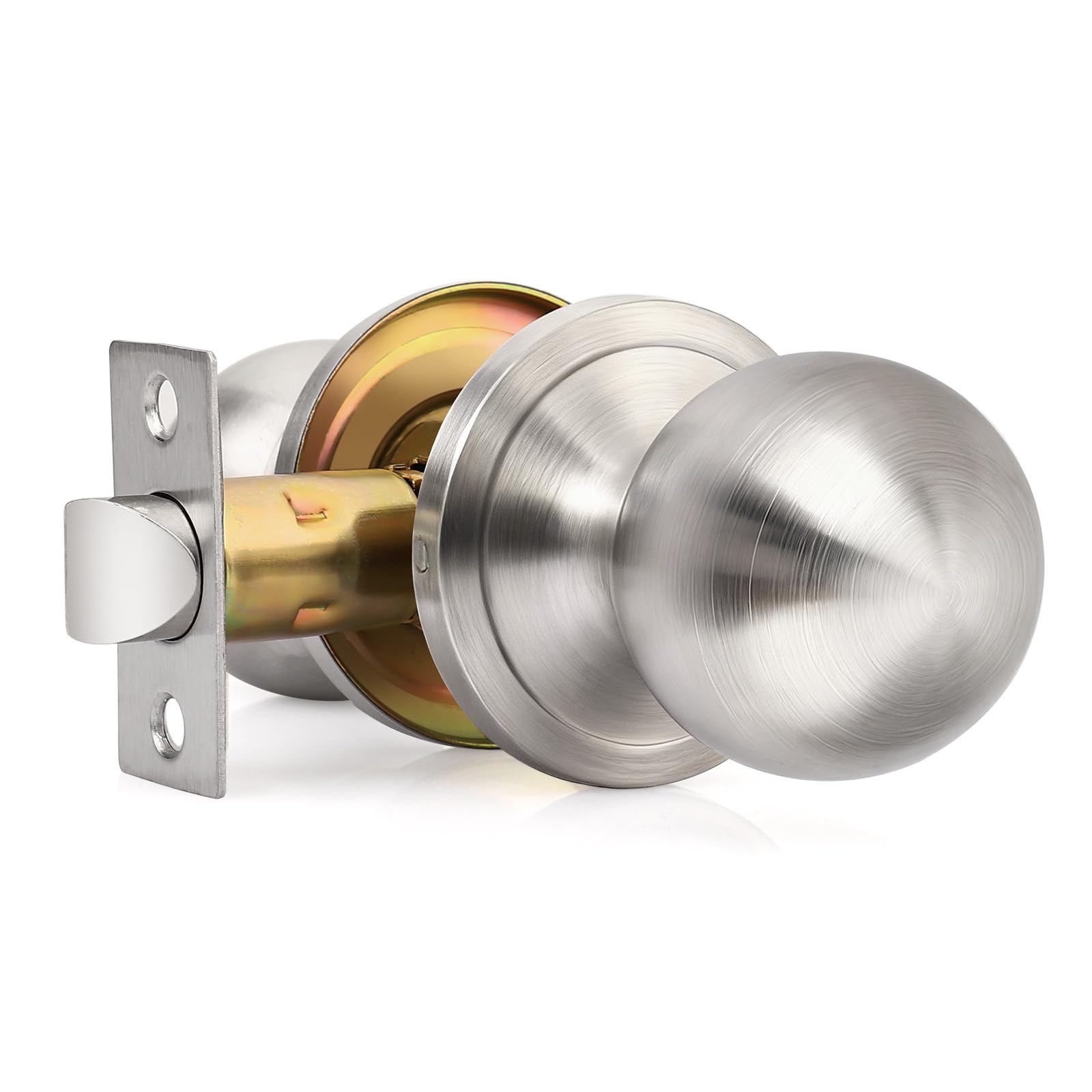 Matte Black Keyed Entry Door Knobs - 2 Pack -18